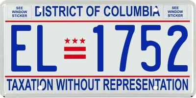 DC license plate EL1752