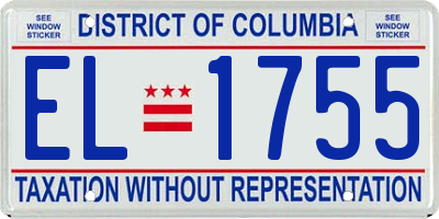 DC license plate EL1755