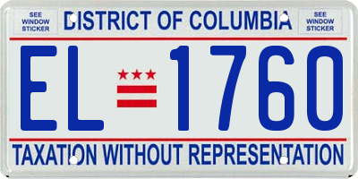 DC license plate EL1760