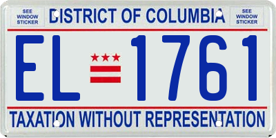 DC license plate EL1761