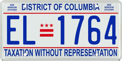 DC license plate EL1764