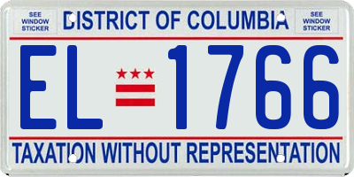 DC license plate EL1766