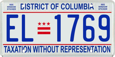 DC license plate EL1769