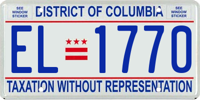 DC license plate EL1770