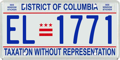 DC license plate EL1771