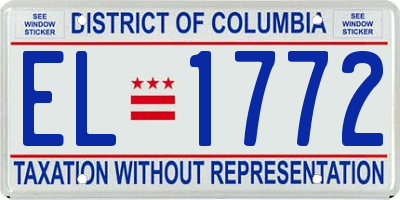 DC license plate EL1772