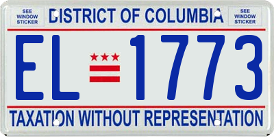 DC license plate EL1773