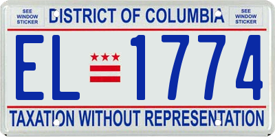 DC license plate EL1774