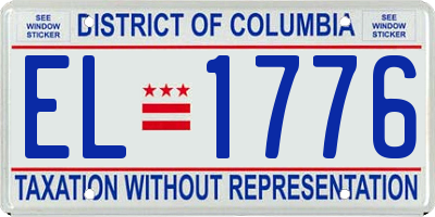 DC license plate EL1776