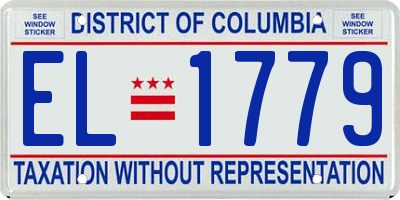 DC license plate EL1779