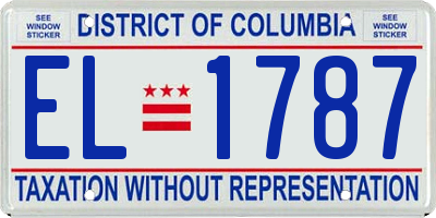 DC license plate EL1787