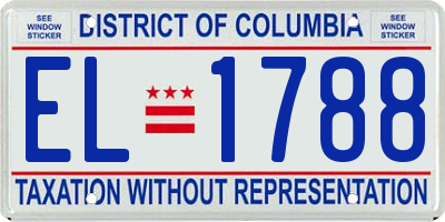 DC license plate EL1788