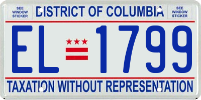 DC license plate EL1799