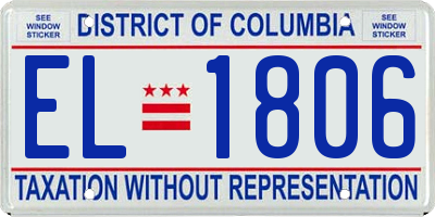 DC license plate EL1806