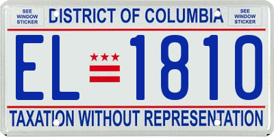 DC license plate EL1810