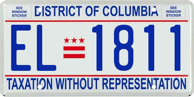 DC license plate EL1811