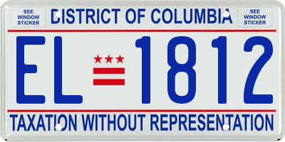 DC license plate EL1812