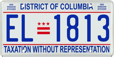 DC license plate EL1813