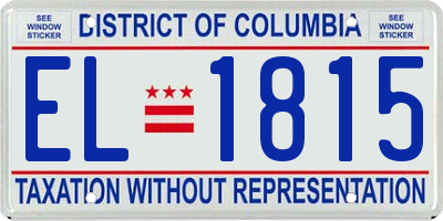 DC license plate EL1815