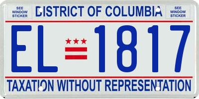 DC license plate EL1817