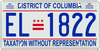 DC license plate EL1822