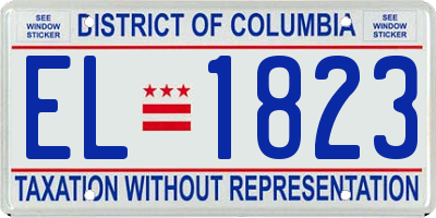 DC license plate EL1823