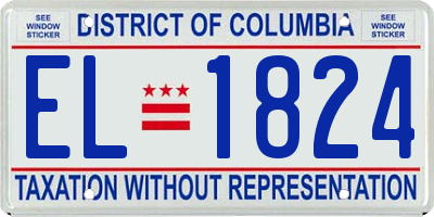 DC license plate EL1824