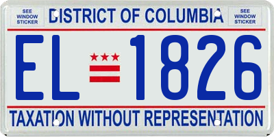 DC license plate EL1826