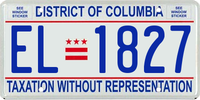 DC license plate EL1827