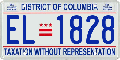 DC license plate EL1828