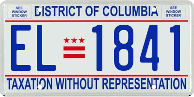 DC license plate EL1841