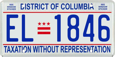 DC license plate EL1846