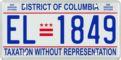 DC license plate EL1849