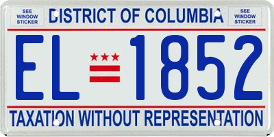 DC license plate EL1852