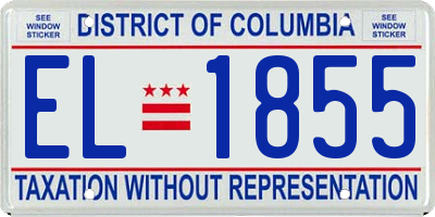 DC license plate EL1855