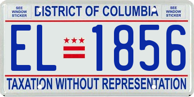 DC license plate EL1856