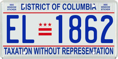 DC license plate EL1862