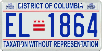 DC license plate EL1864