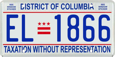 DC license plate EL1866