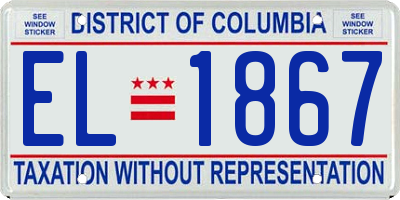 DC license plate EL1867