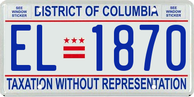 DC license plate EL1870