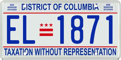 DC license plate EL1871