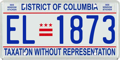 DC license plate EL1873