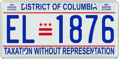 DC license plate EL1876