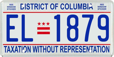 DC license plate EL1879