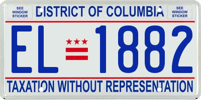 DC license plate EL1882