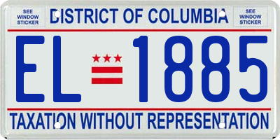 DC license plate EL1885