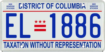 DC license plate EL1886