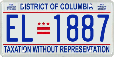 DC license plate EL1887