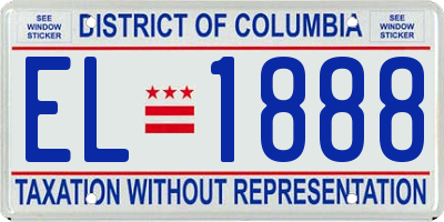 DC license plate EL1888